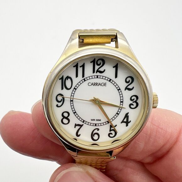 Timex Carriage Carolyn Watch Gold-Tone Stainless Steel Expansion Band 30mm Round - Picture 5 of 9